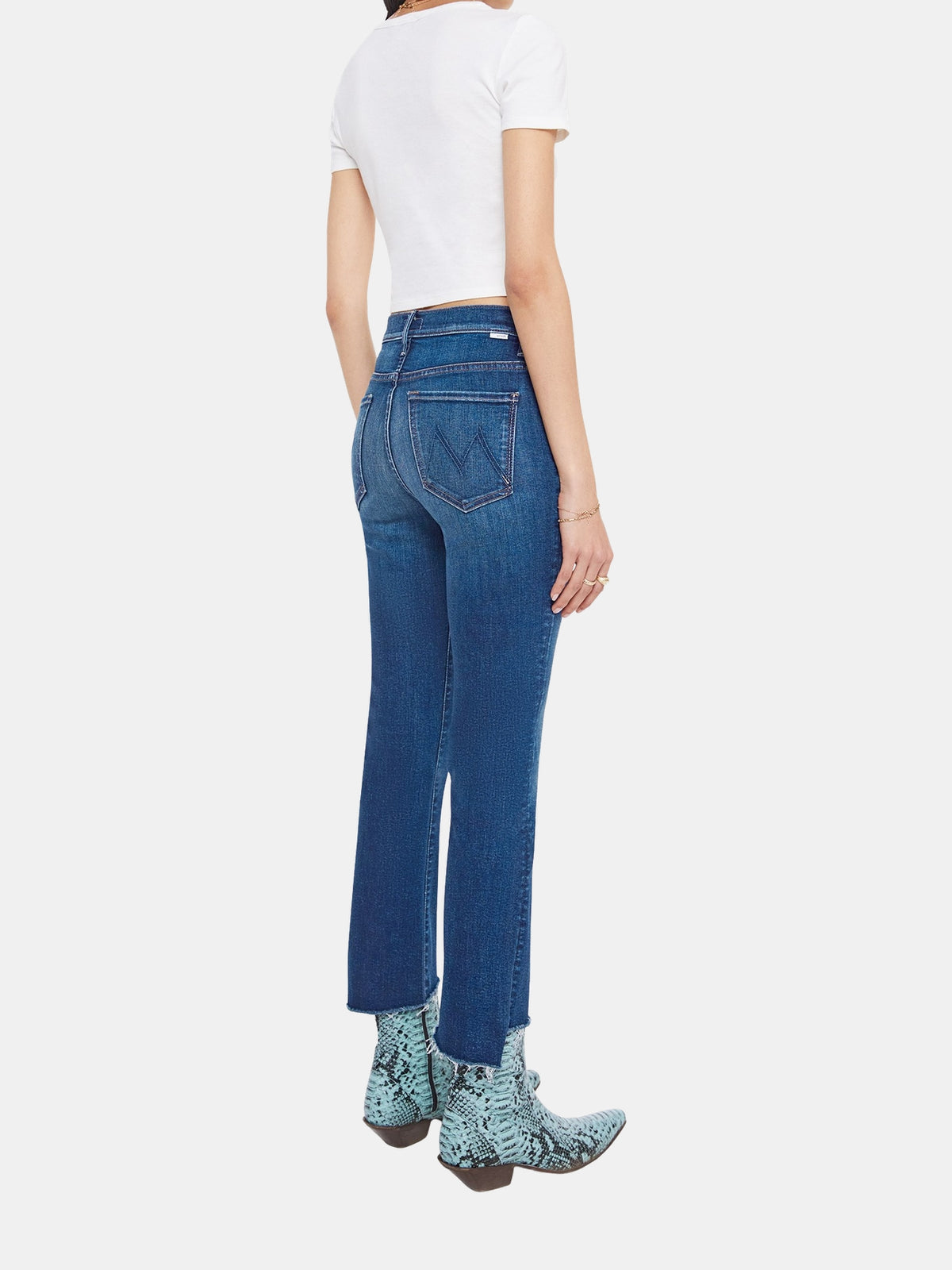 The Insider Crop Step Fray - Periwinkle