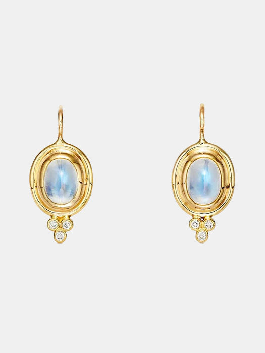 18k Classic Temple Earrings - Periwinkle