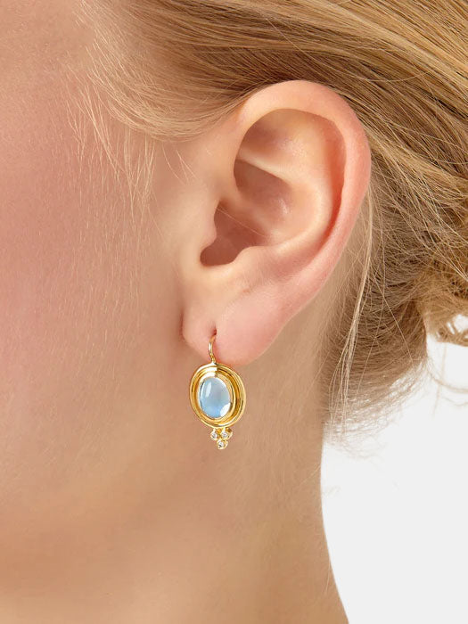 18k Classic Temple Earrings - Periwinkle