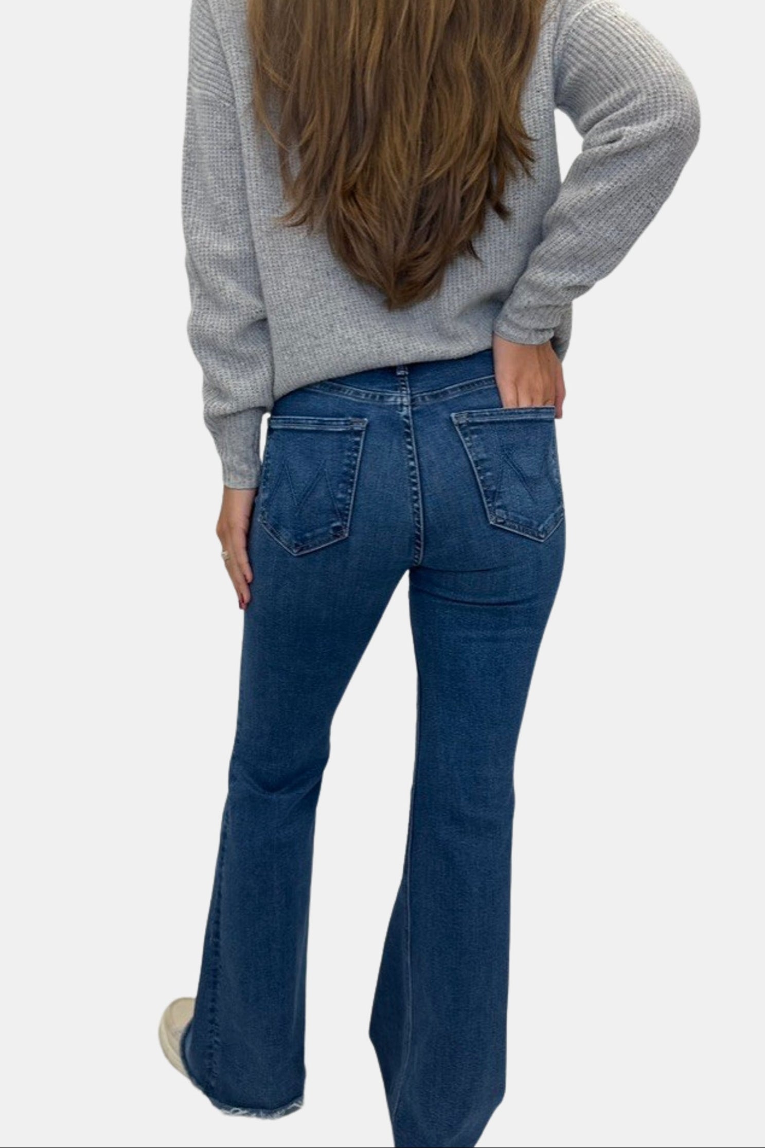 Mother Denim | The Doozy Sneak Fray | Periwinkle