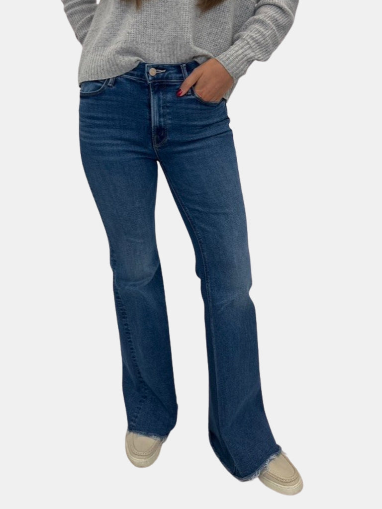 Mother Denim | The Doozy Sneak Fray | Periwinkle