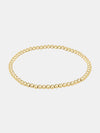 Classic Gold 3mm Bead Bracelet - Periwinkle 