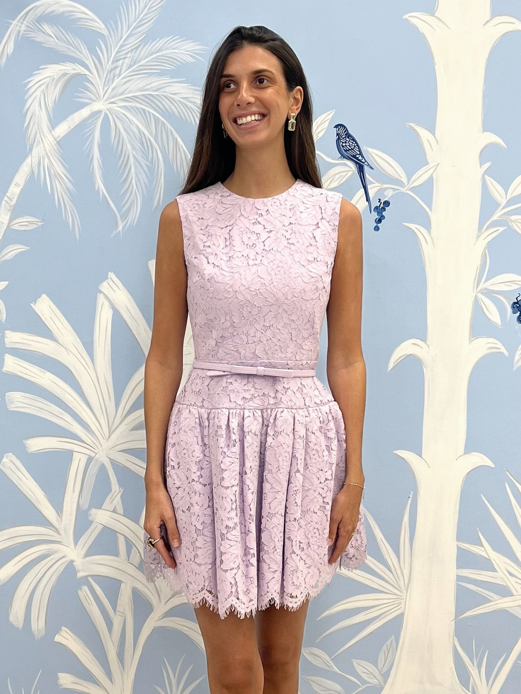 Lace Sleeveless Mini Dress