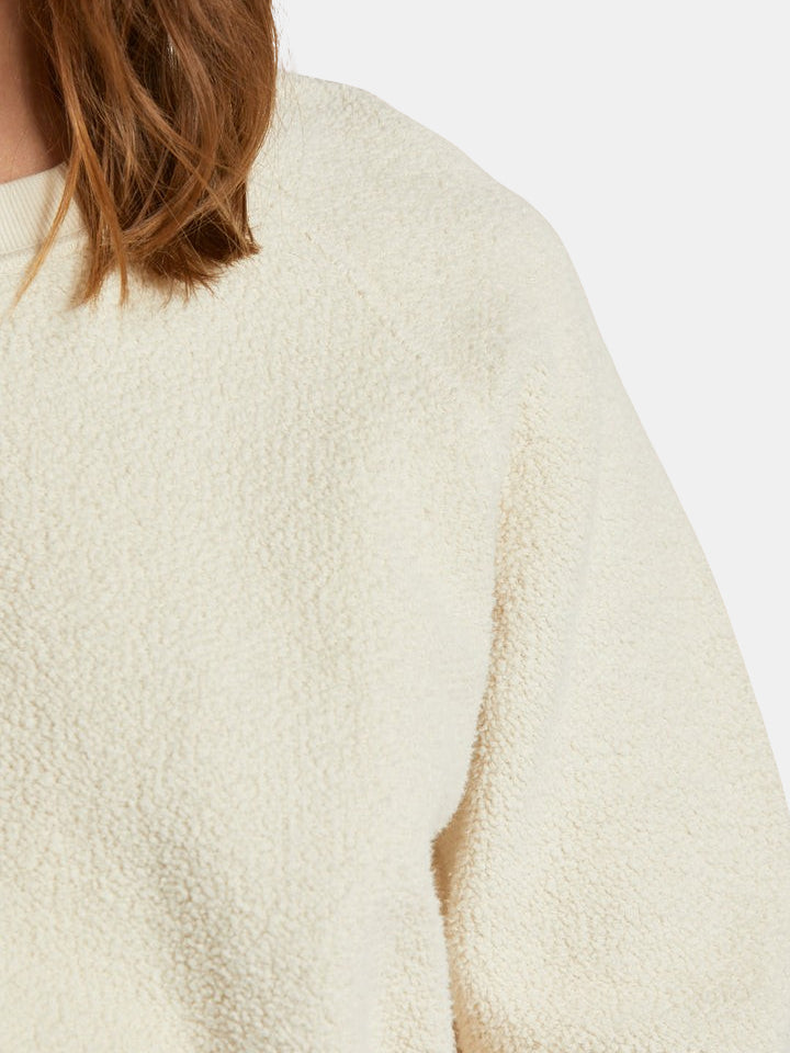 Inside Out Fleece Shrunken Crew - Periwinkle