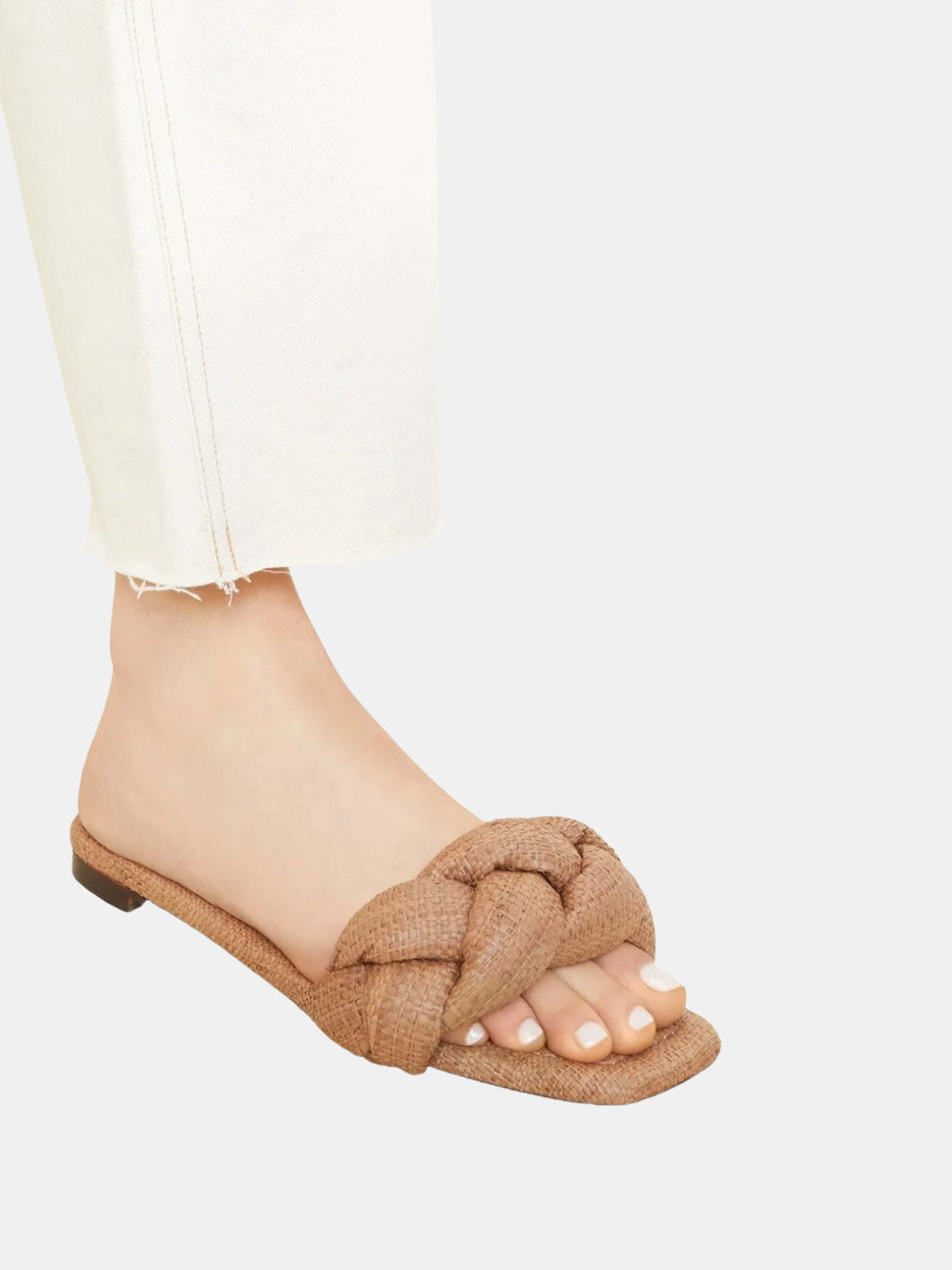 Joanna Braided Band Flat Sandal - Periwinkle