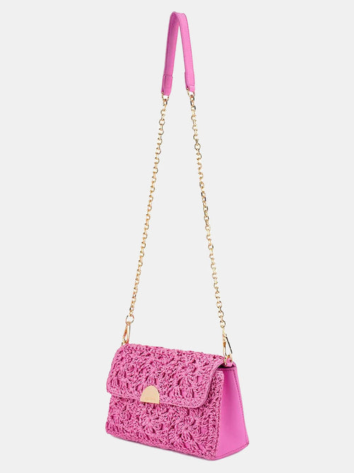 Millie Crocheted Shoulder Bag - Periwinkle 