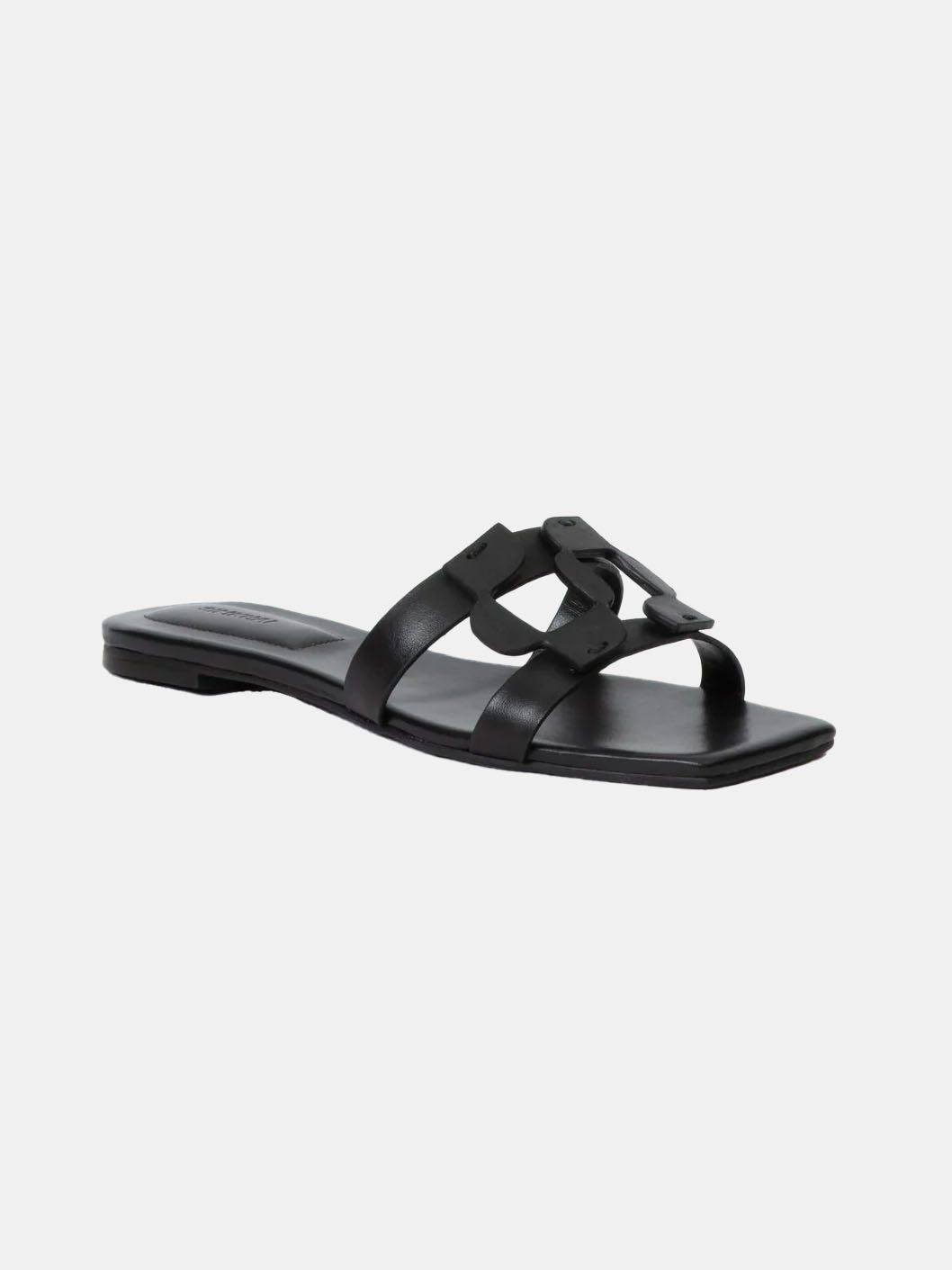 Monogram Flat Slide - Periwinkle