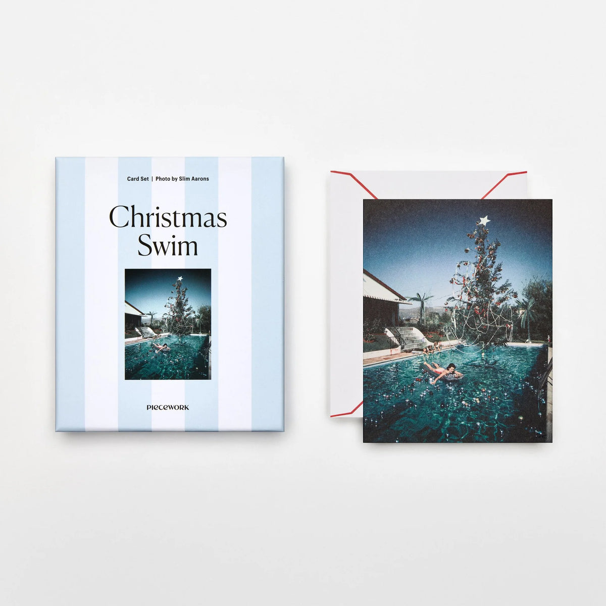 Christmas Stationery Set of 8 - Periwinkle
