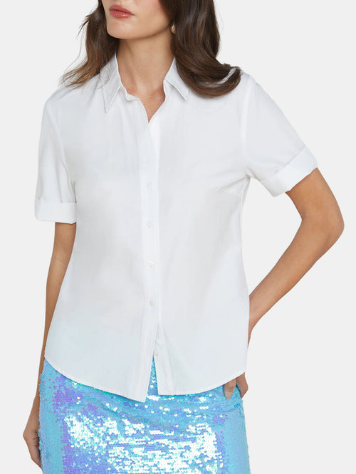 Risette Rolled Sleeve Shirt - Periwinkle 