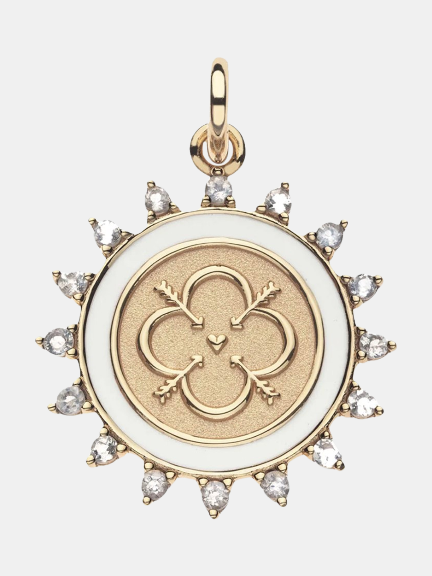 Love Embellished Coin Necklace - Periwinkle