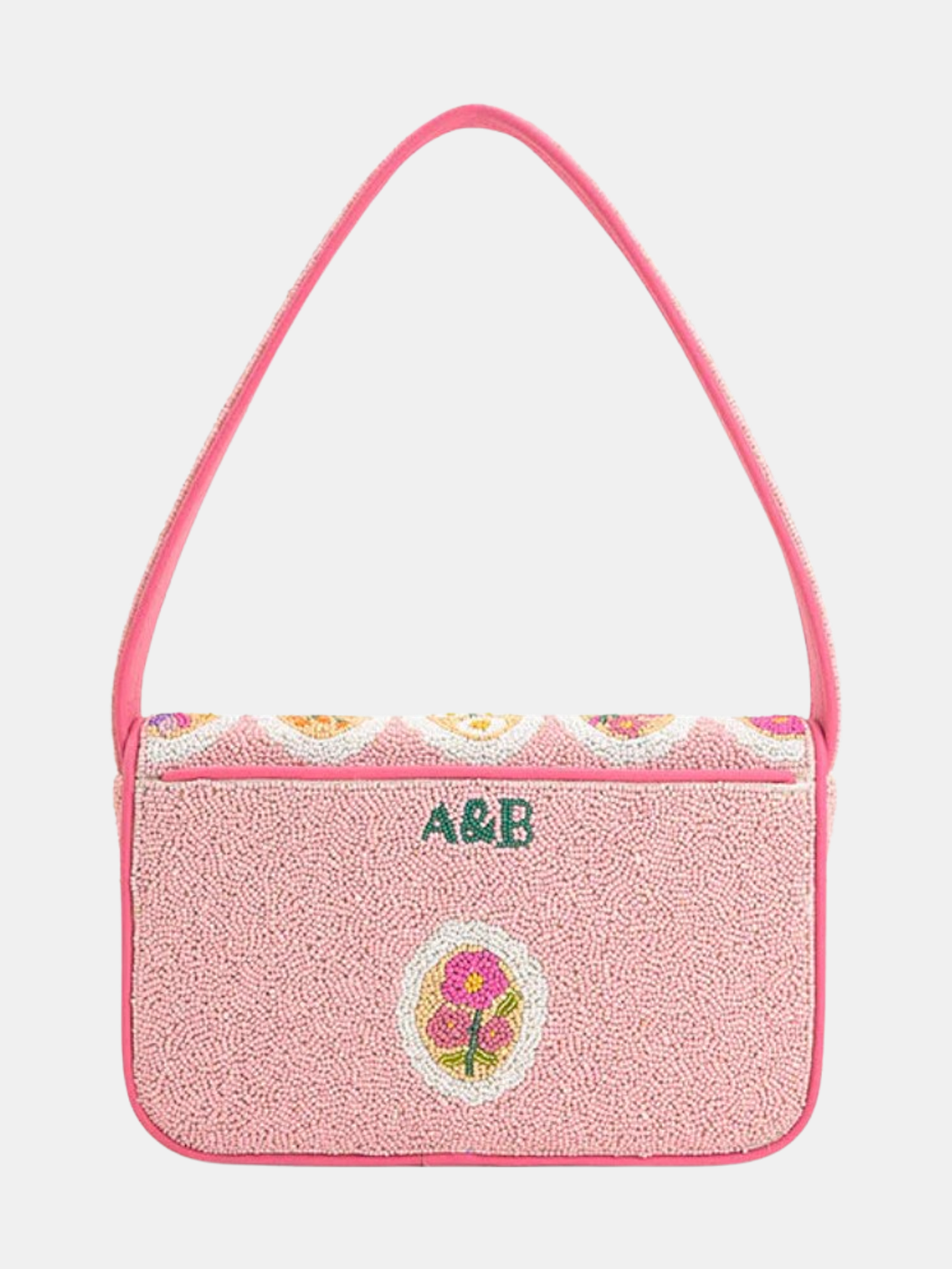 Blooming Medallions Beaded Shoulder Bag