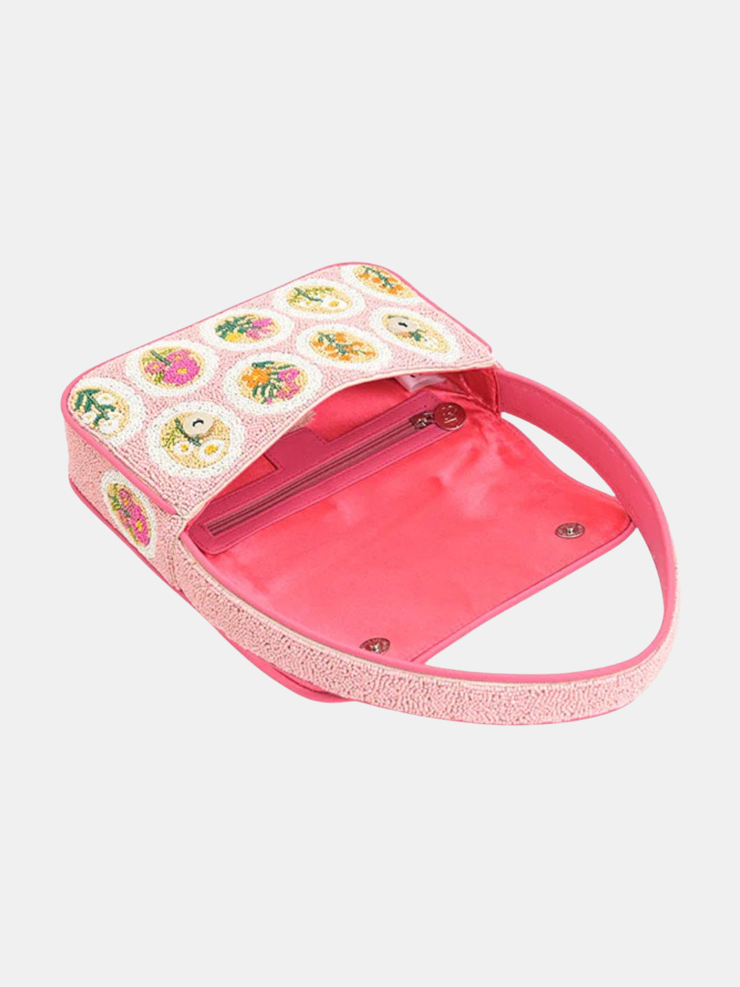 Blooming Medallions Beaded Shoulder Bag