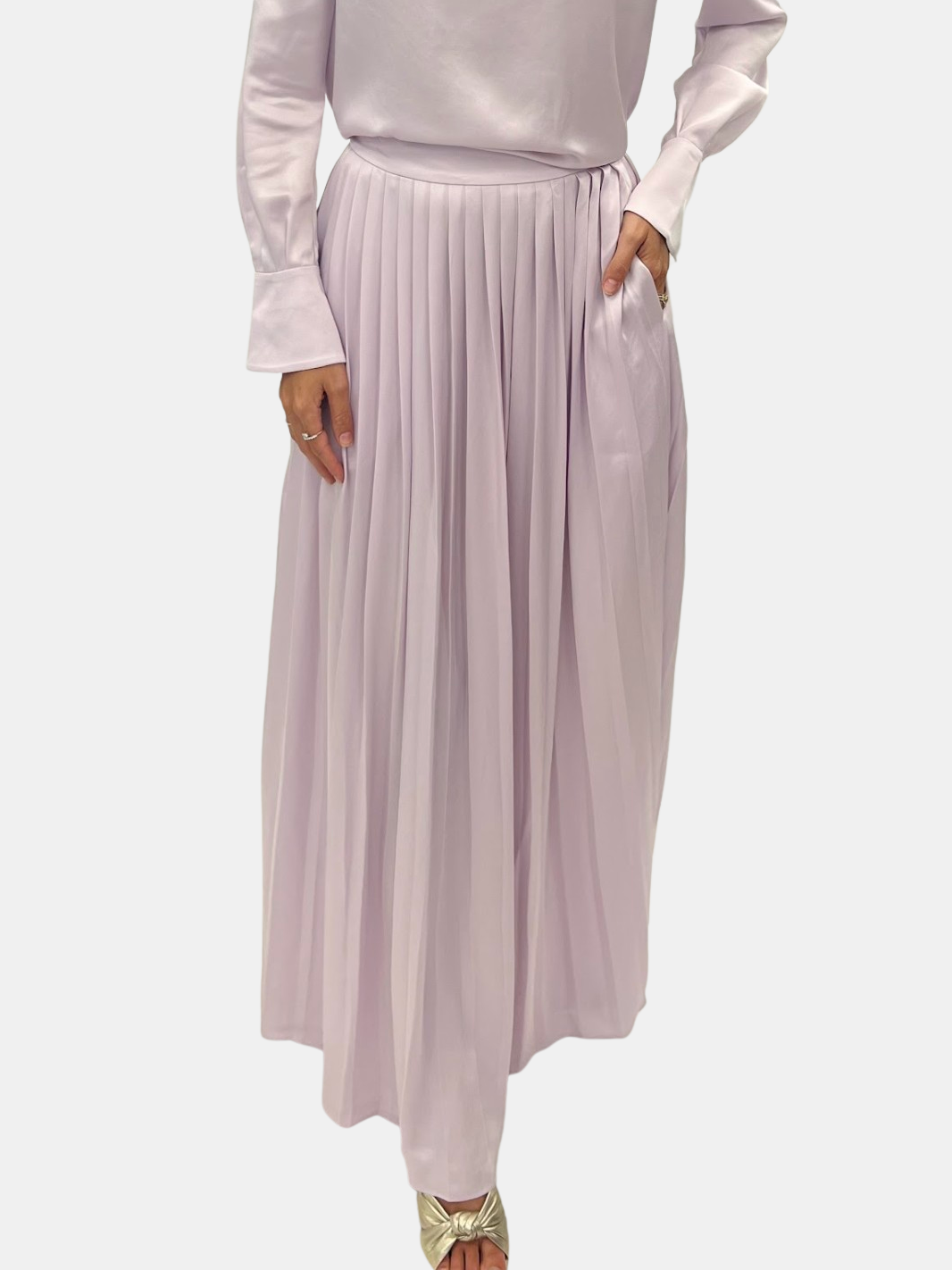 Dillon Pleated Midi Skirt