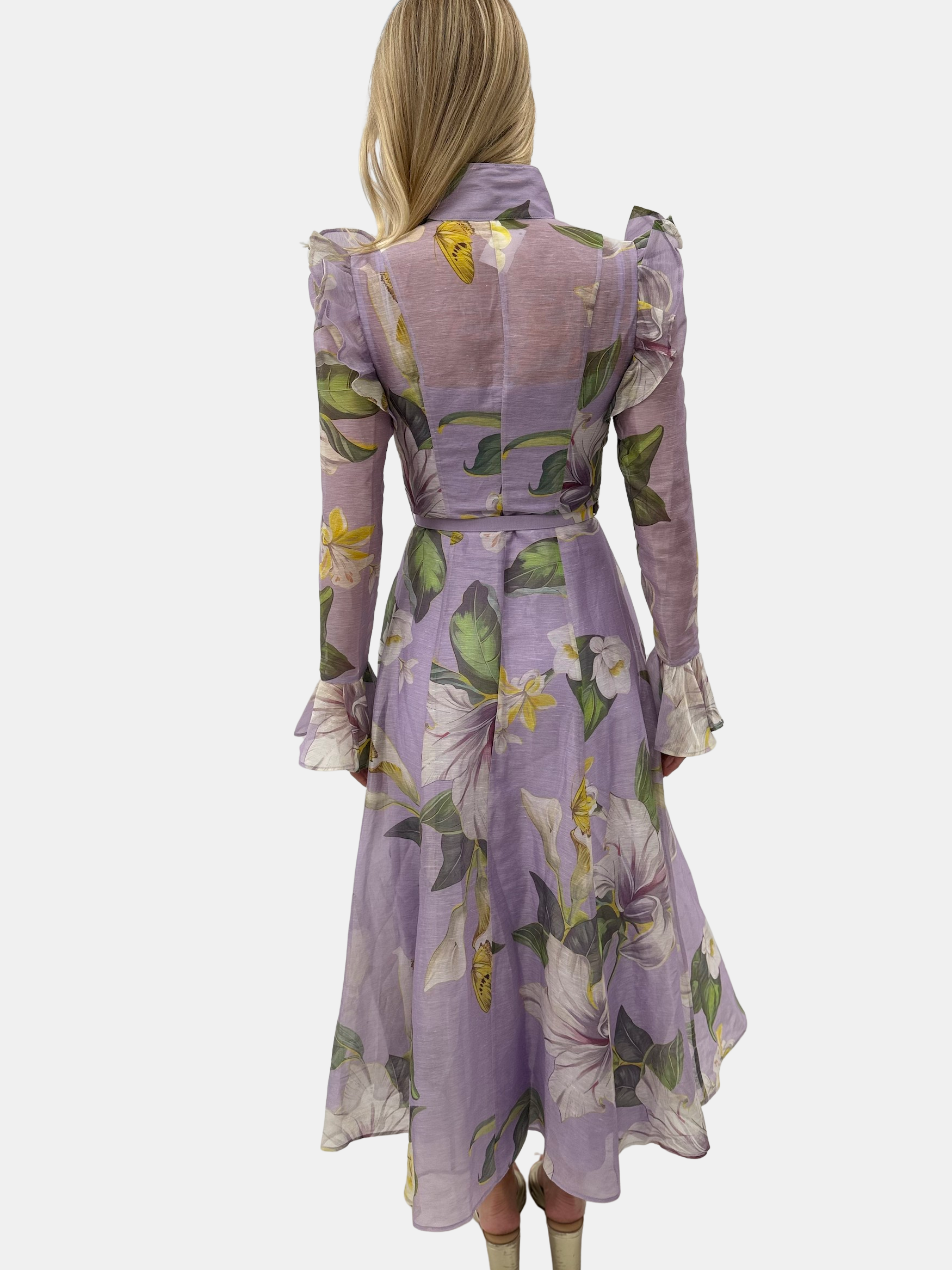Leo Lin | Katrina Butterfly Sleeve Midi Dress | Periwinkle 2 / LILY BLOSSOM Leo Lin | Katrina Butterfly Sleeve Midi Dress | Periwinkle 2 / LILY BLOSSOM