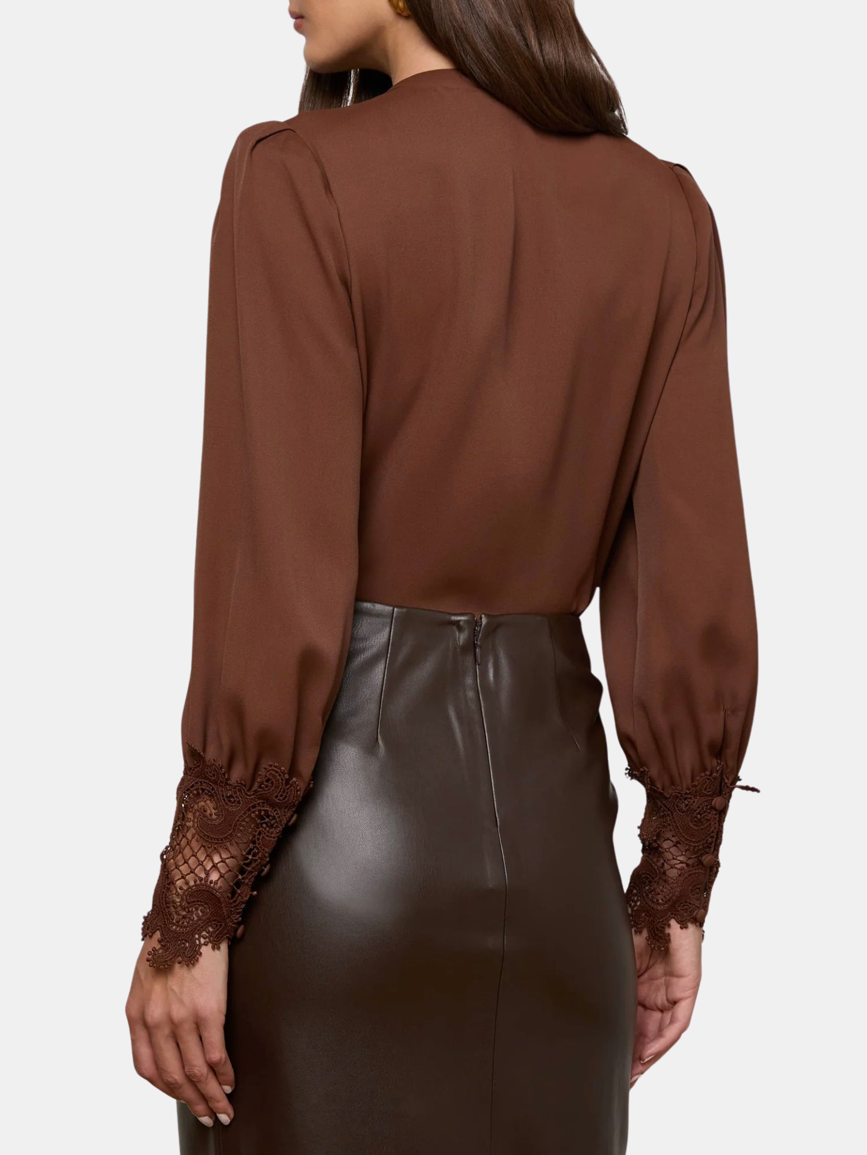 Ava Lace Cuff Blouse