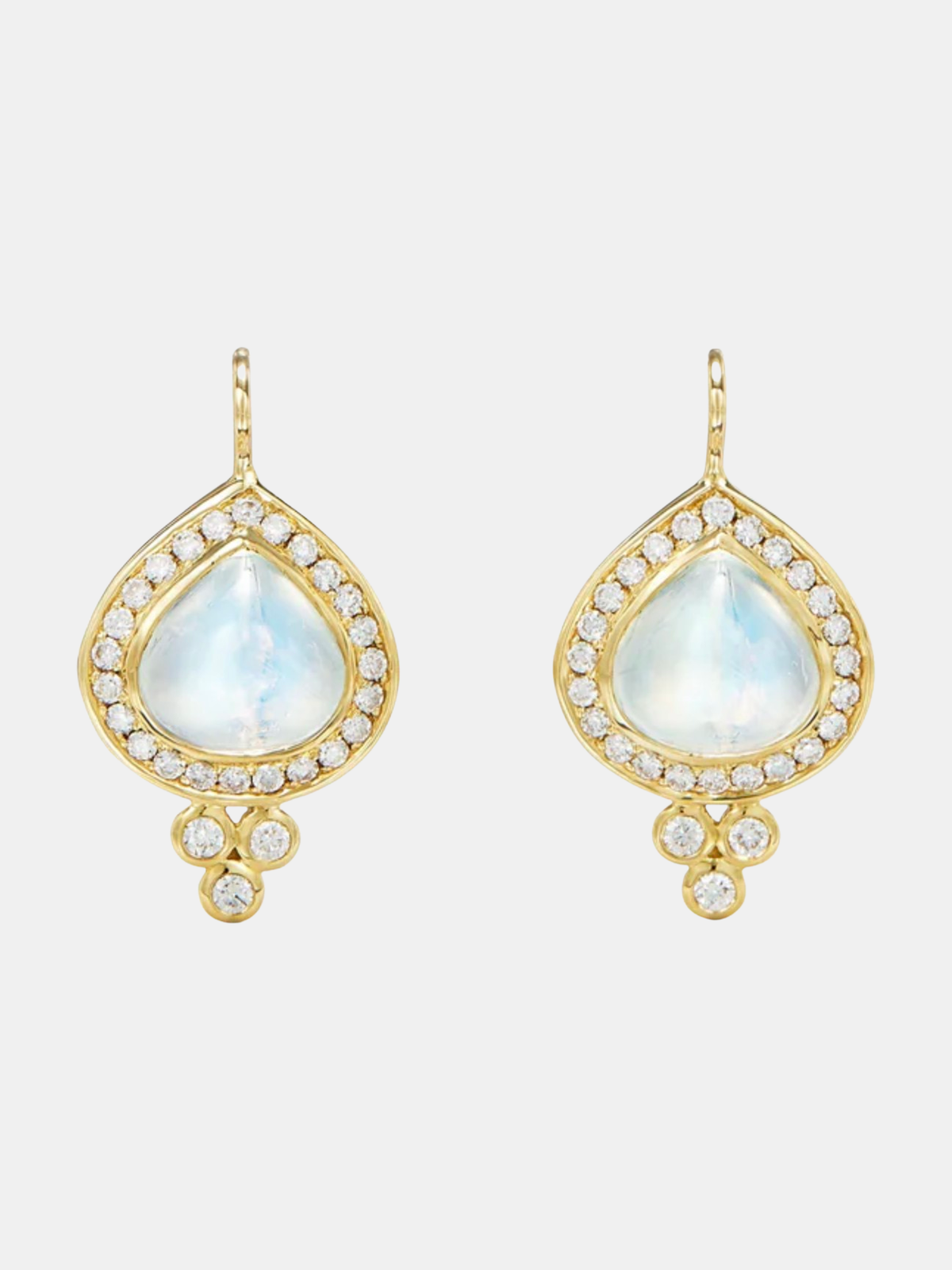 18k Halo Earrings - Periwinkle