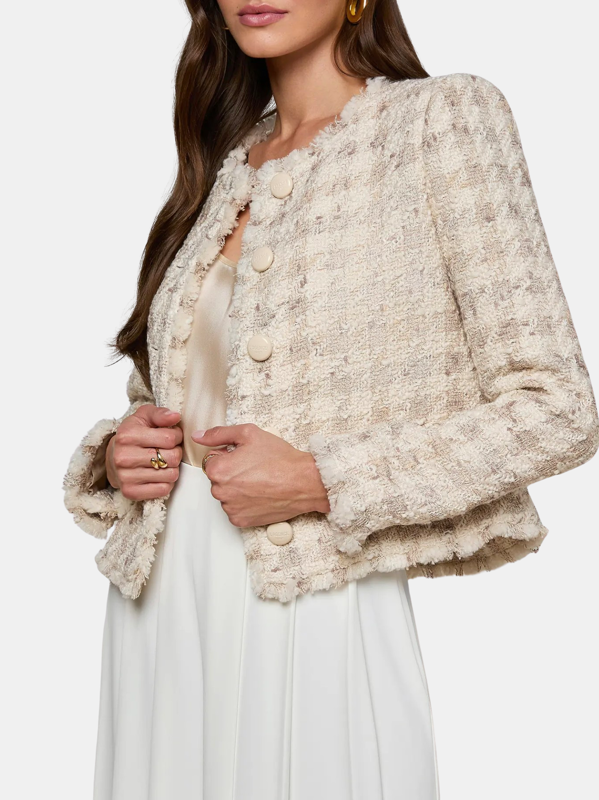 Zell Collarless Jacket - Periwinkle