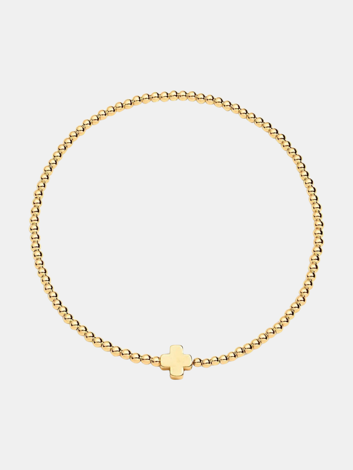 Cross 2mm Gold Filled Charm Bracelet - Periwinkle
