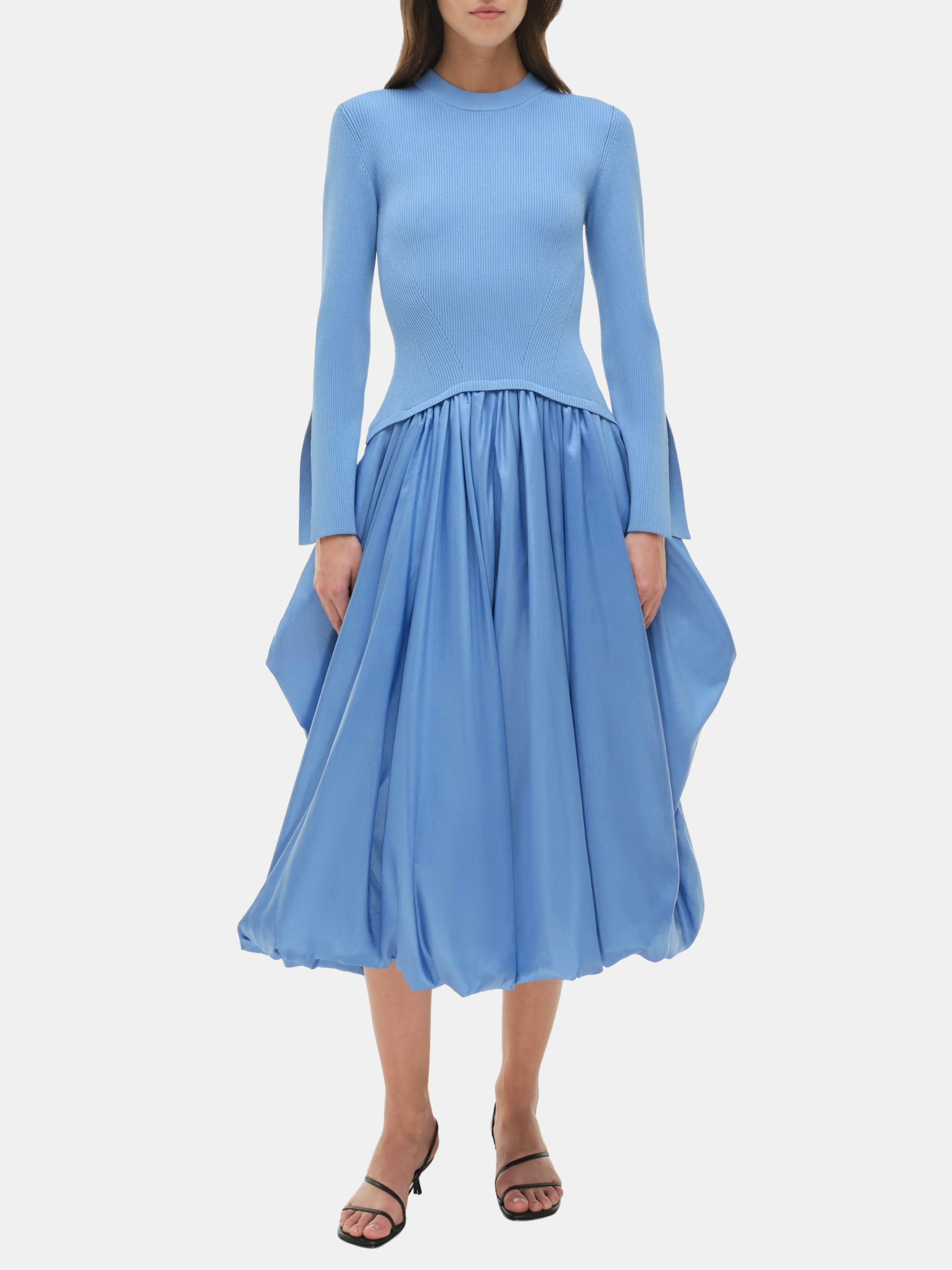 Simkhai | Kenlie Mock Neck Midi Dress | Periwinkle