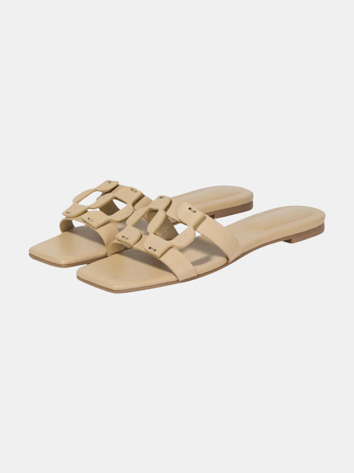 Monogram Flat Slide - Periwinkle
