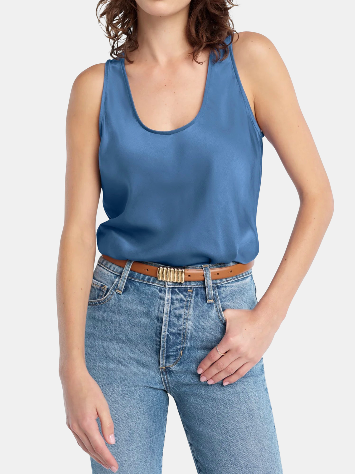 The Clean Cut Tank - Periwinkle