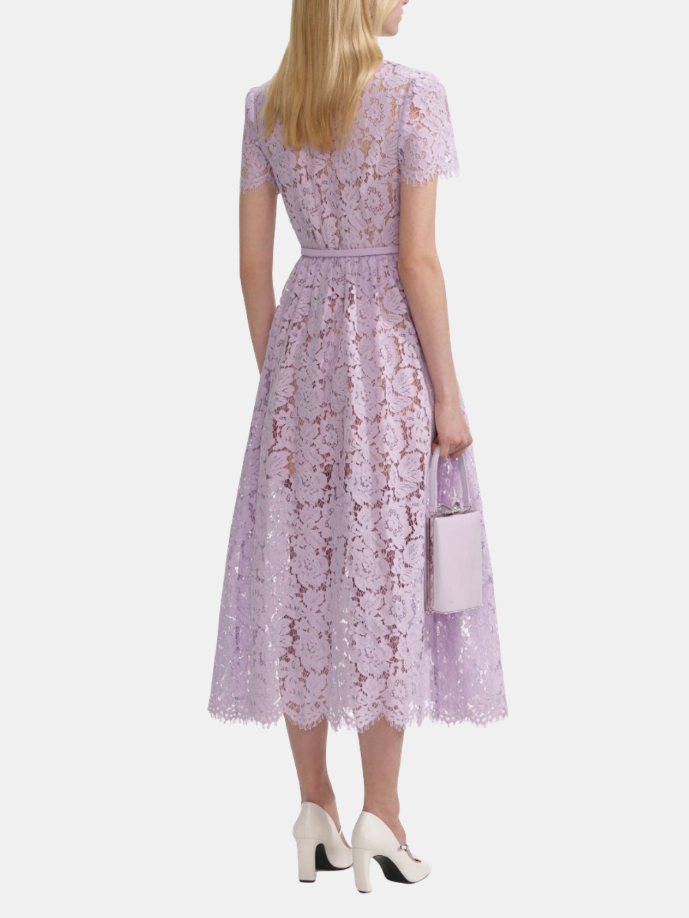 Self Portrait | Lace Button Front Midi Dress