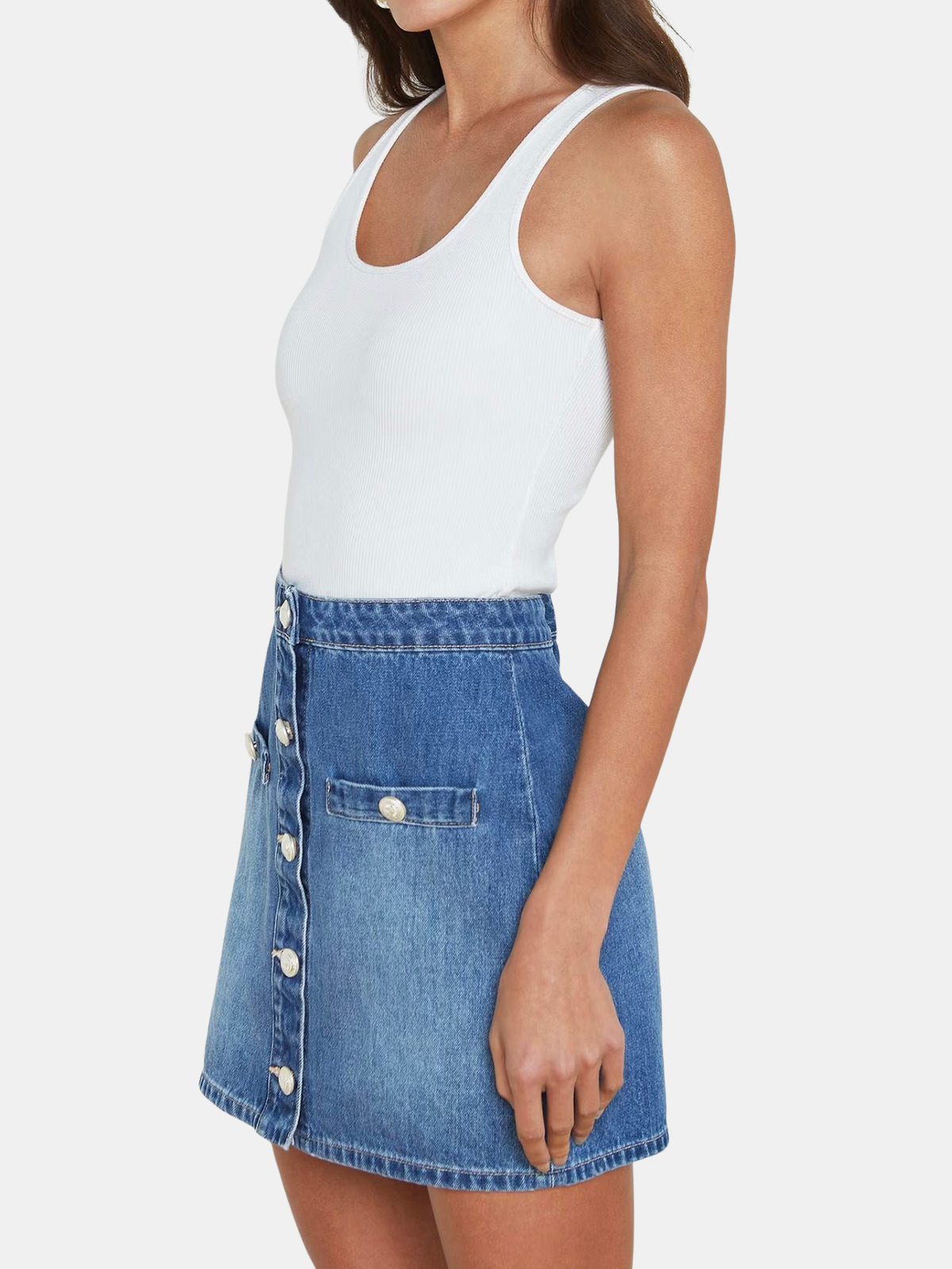 Adira Scoop Neck Tank - Periwinkle