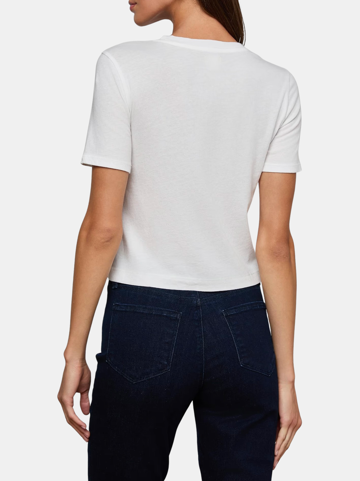 Stormy Short Sleeve Crop Crew Neck Tee - Periwinkle