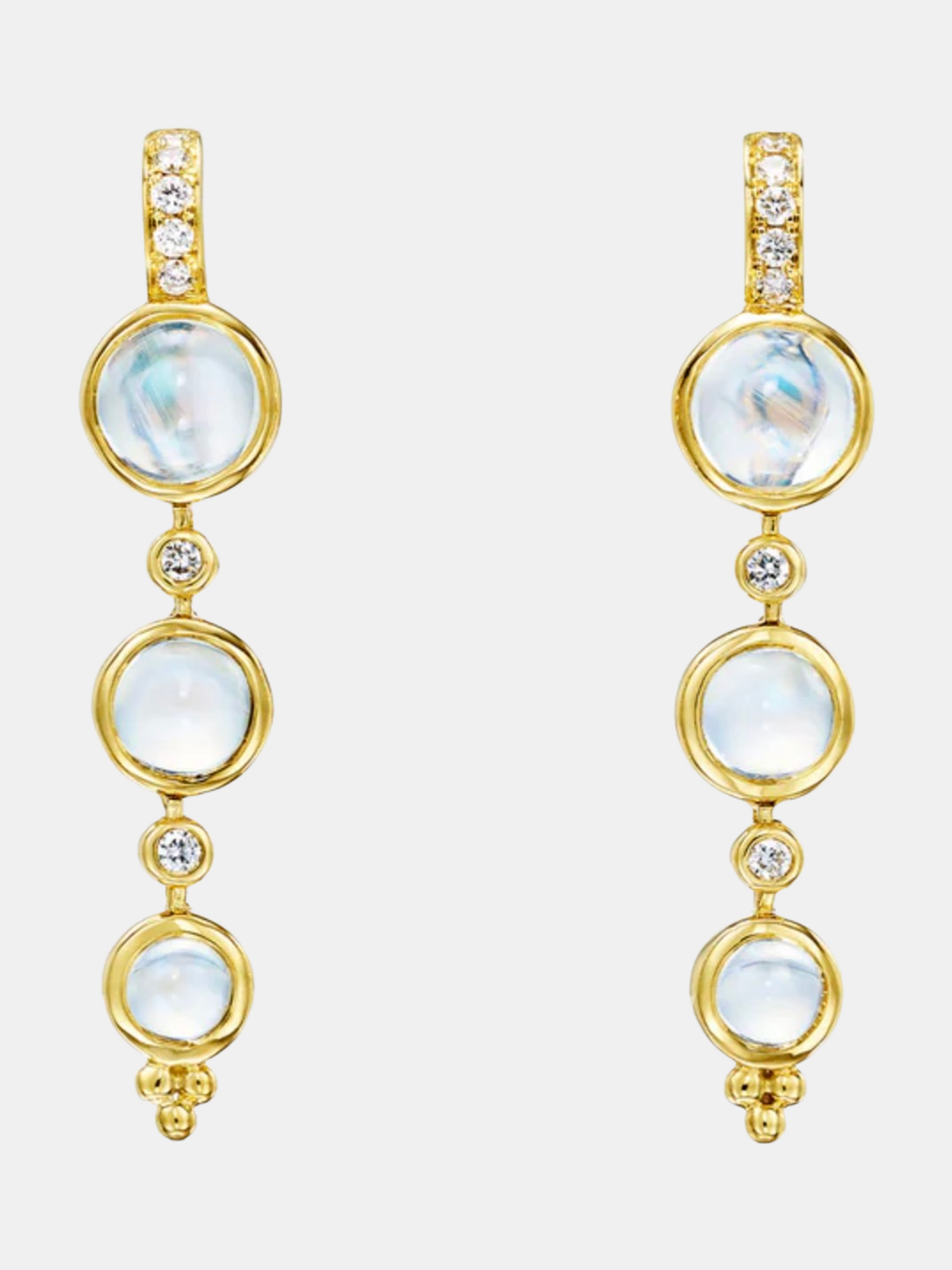 18k Triple Lunar Drop Earring - Periwinkle