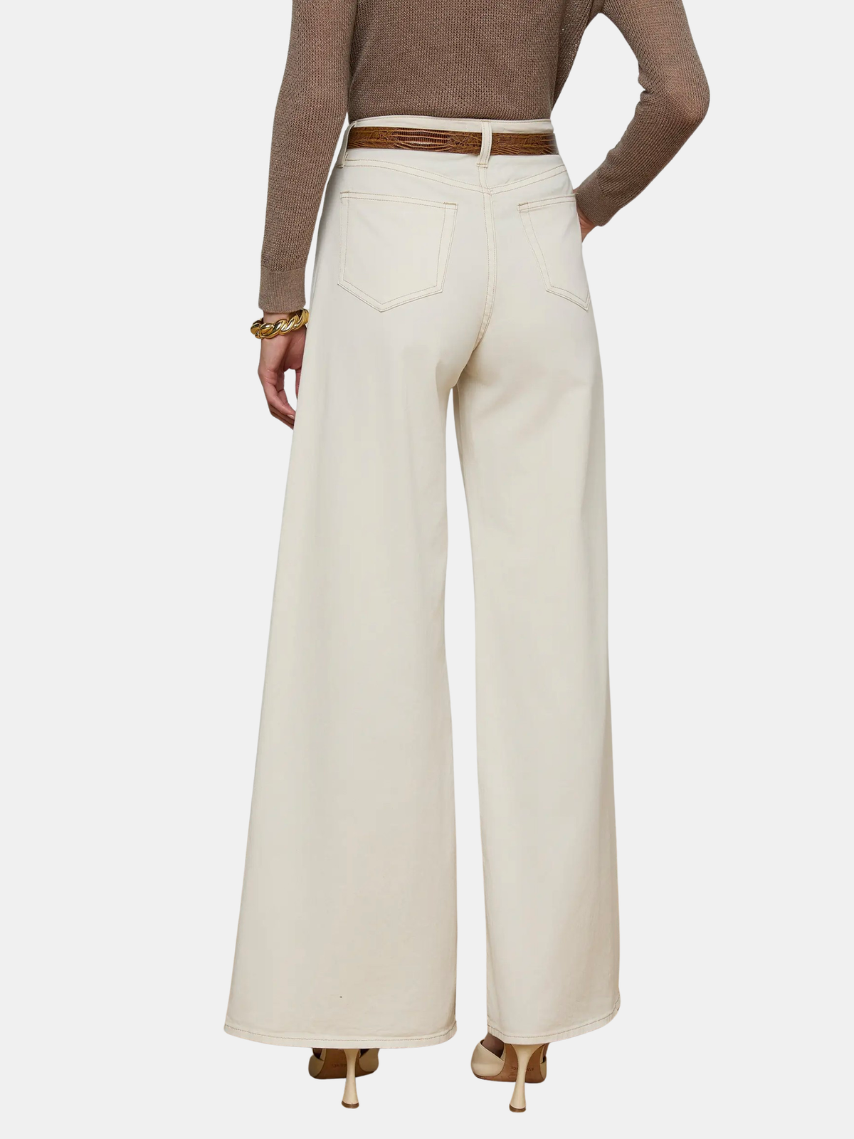 Beau High Rise T-seam Wide Leg Jean - Periwinkle