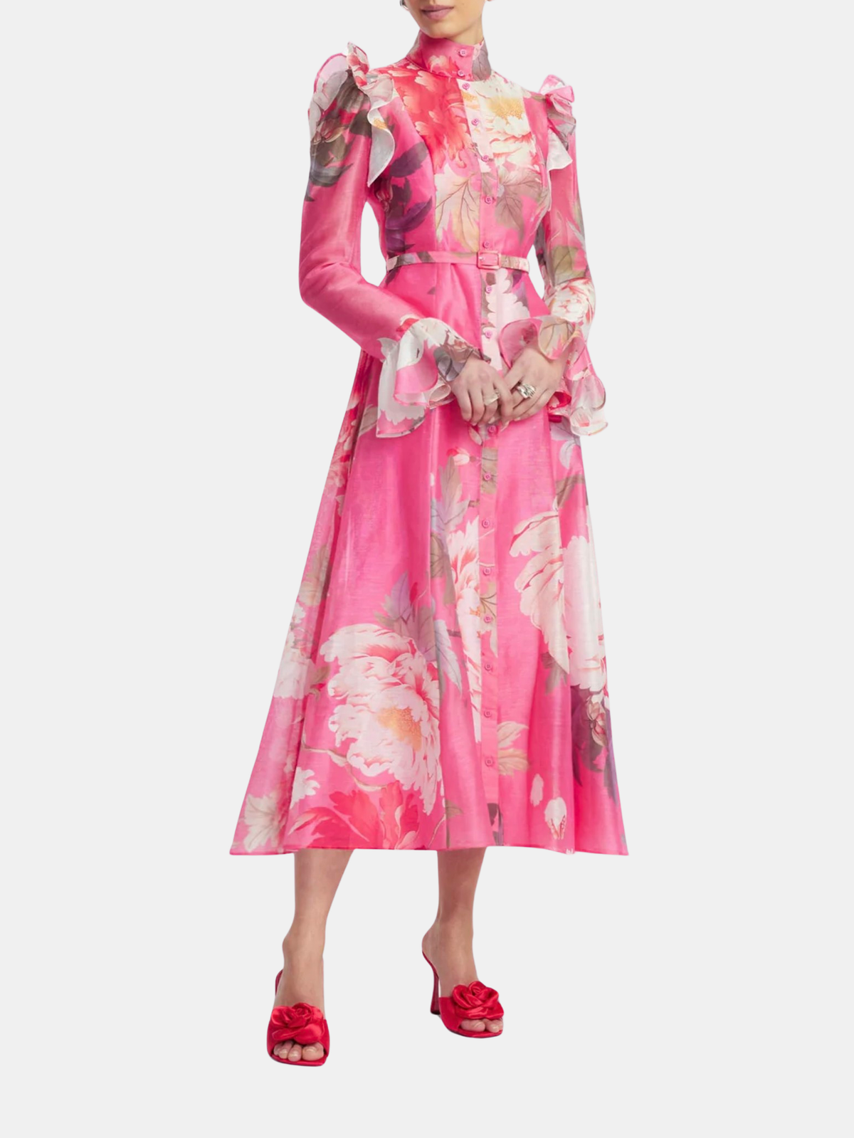 Katrina Butterfly Sleeve Midi - Periwinkle