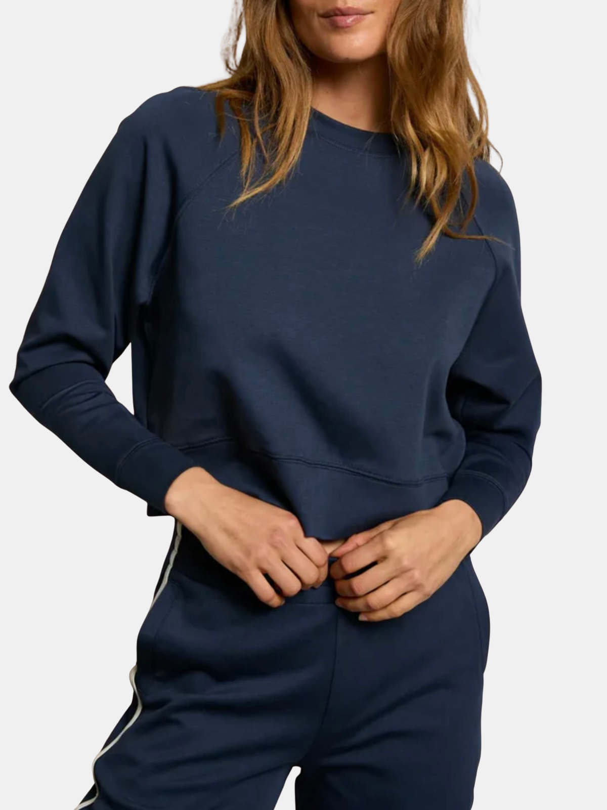Nell Travel Crew Neck Sweatshirt - Periwinkle