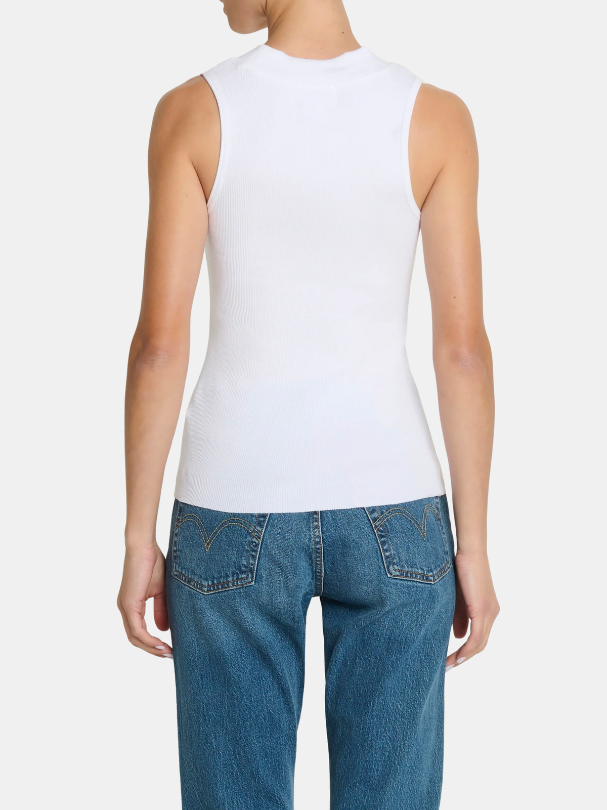 Joan Sleeveless Mock Neck - Periwinkle