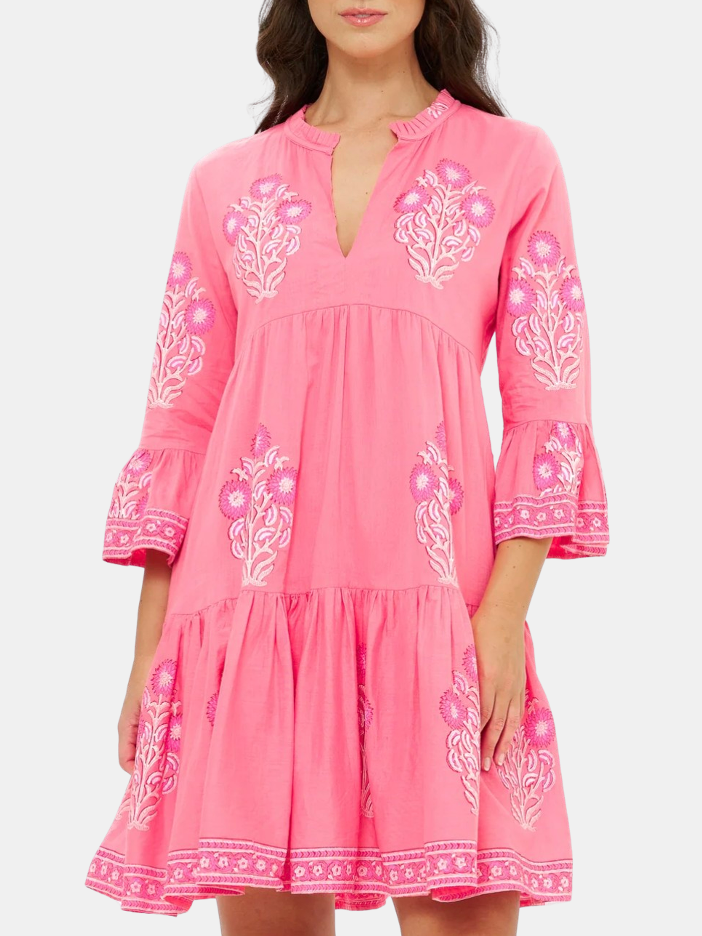 strapless open back dress Oliphant | Bell Sleeve Tiered Mini Dress