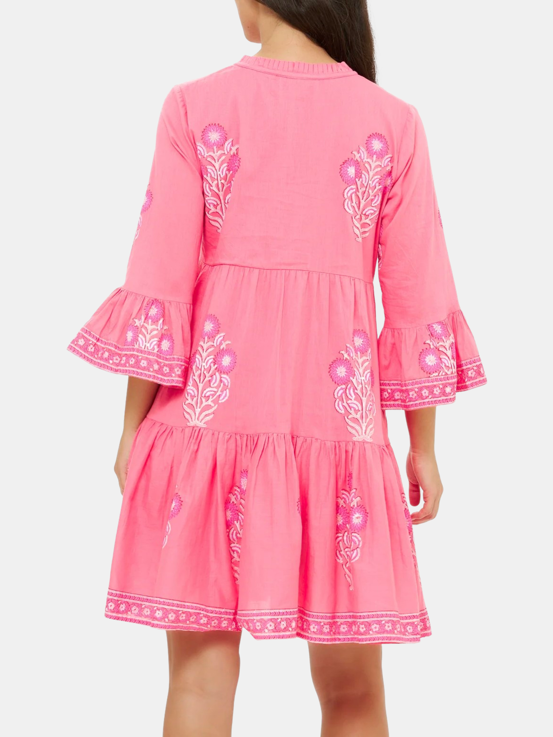 Bell Sleeve Tiered Mini Dress Bell Sleeve Tiered Mini Dress