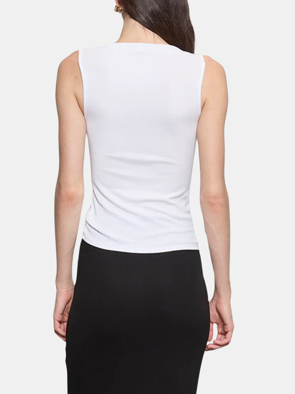 Silk Rib Sleeveless Boatneck - Periwinkle