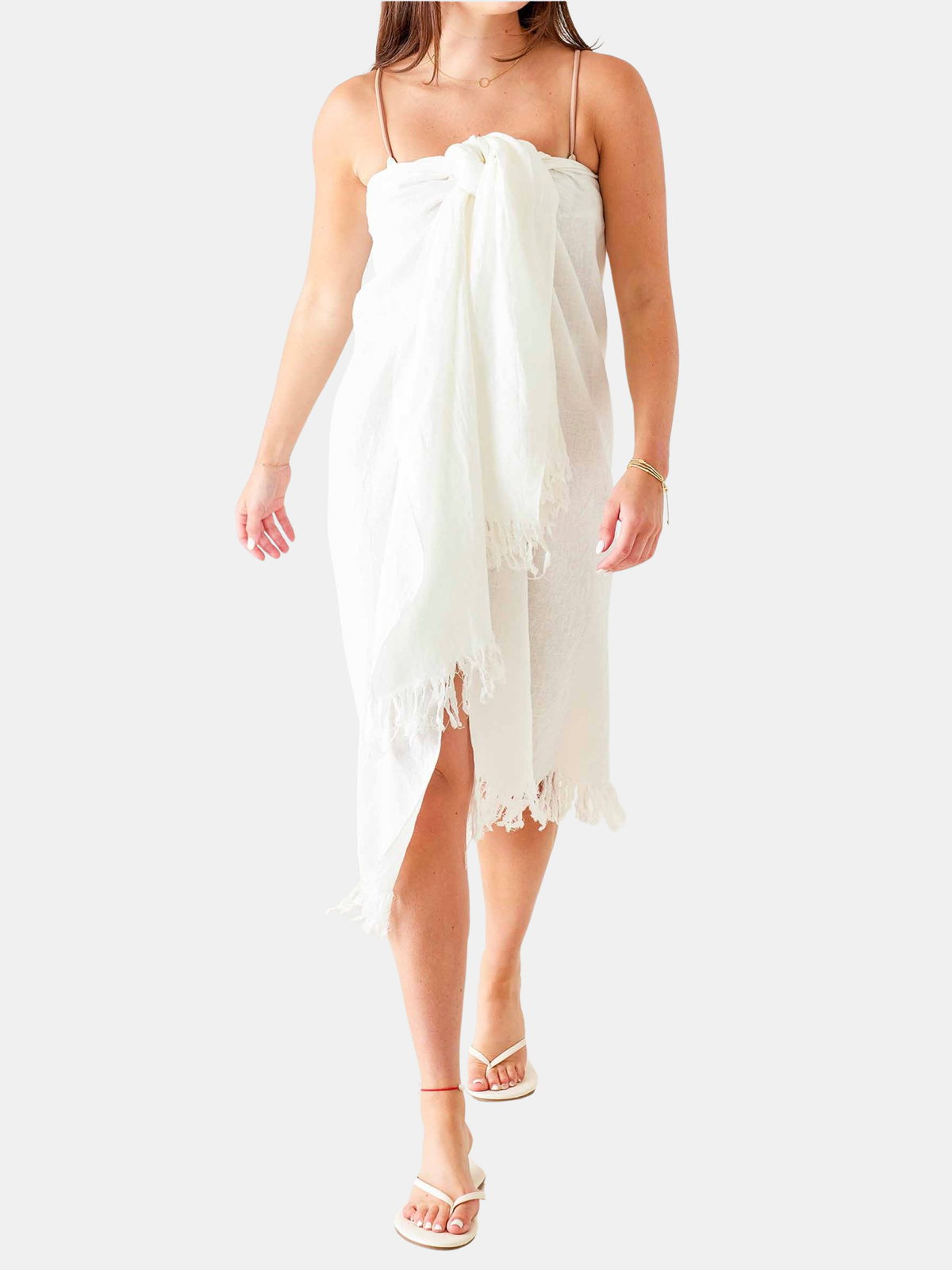 Hermosa Linen Wrap - Periwinkle