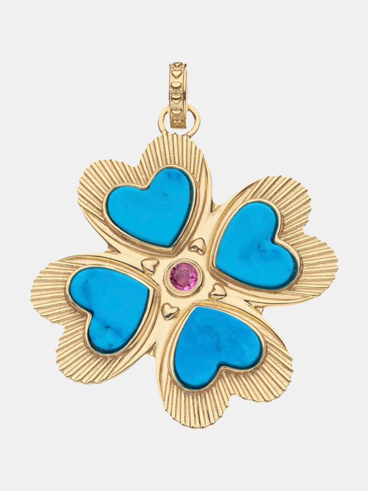 Lucky in Love Clover Pendant - Periwinkle