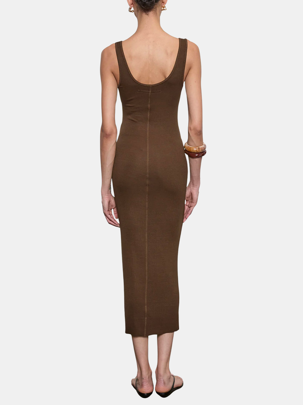 Silk Knit Tank Midi Dress - Periwinkle
