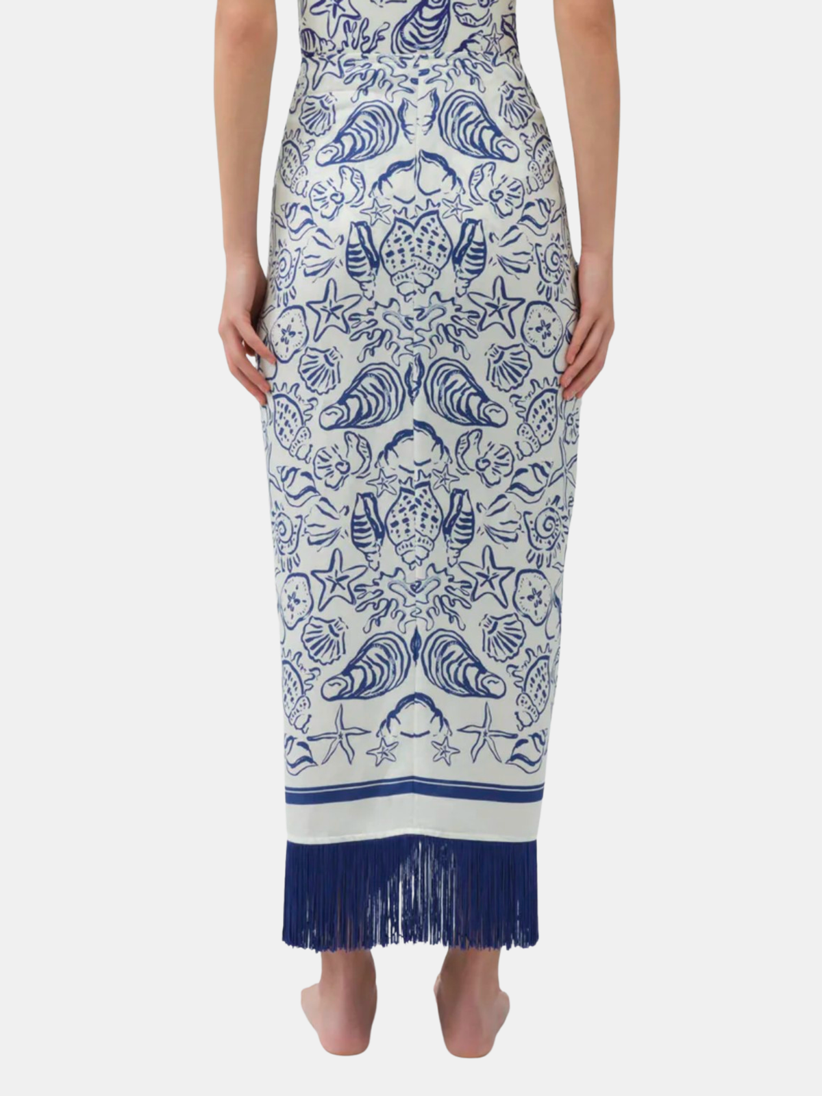 Russo Pareo With Fringe - Periwinkle