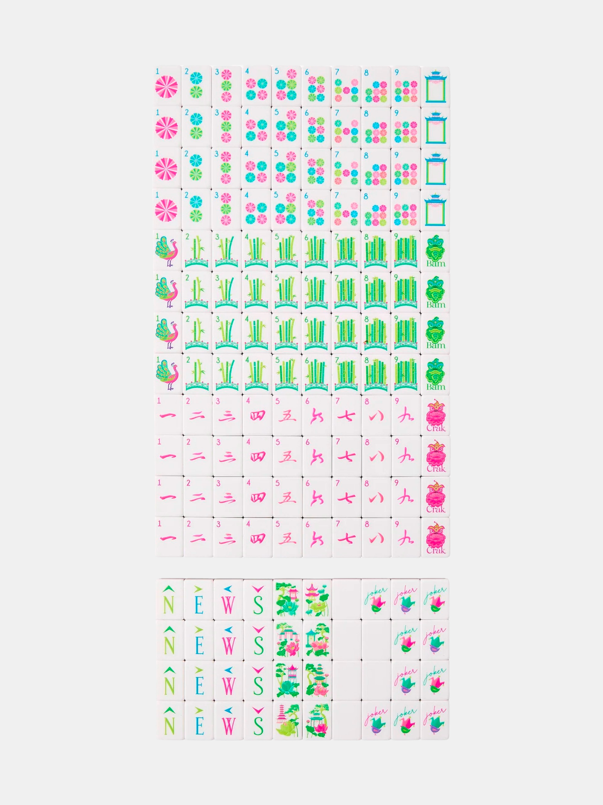 Glow Wild Mahjong Tiles - Periwinkle