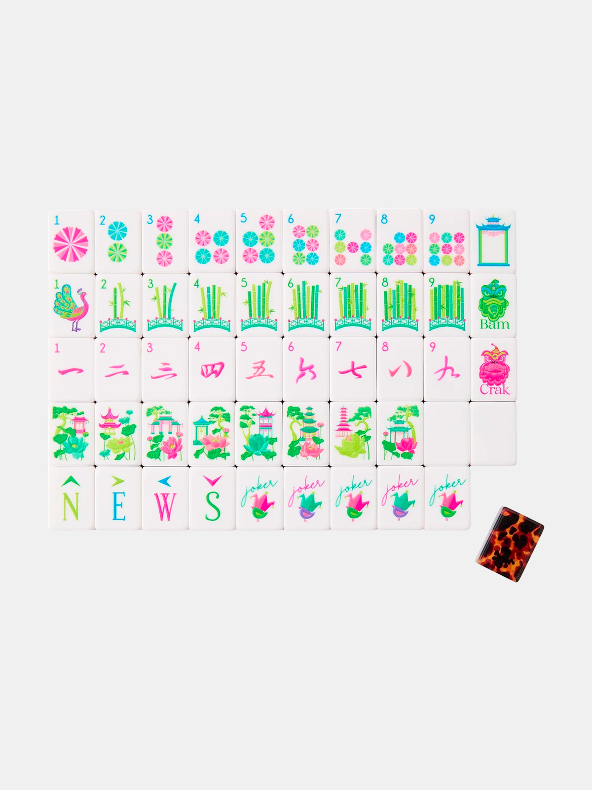 Glow Wild Mahjong Tiles - Periwinkle