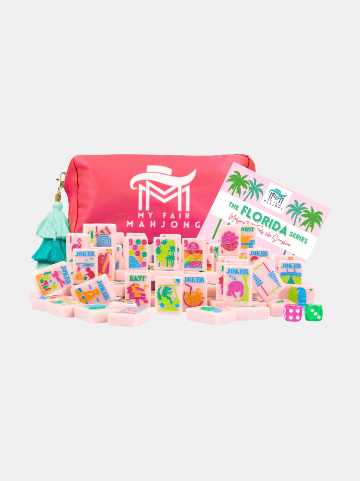 The Florida Series Mahjong Tiles - Periwinkle