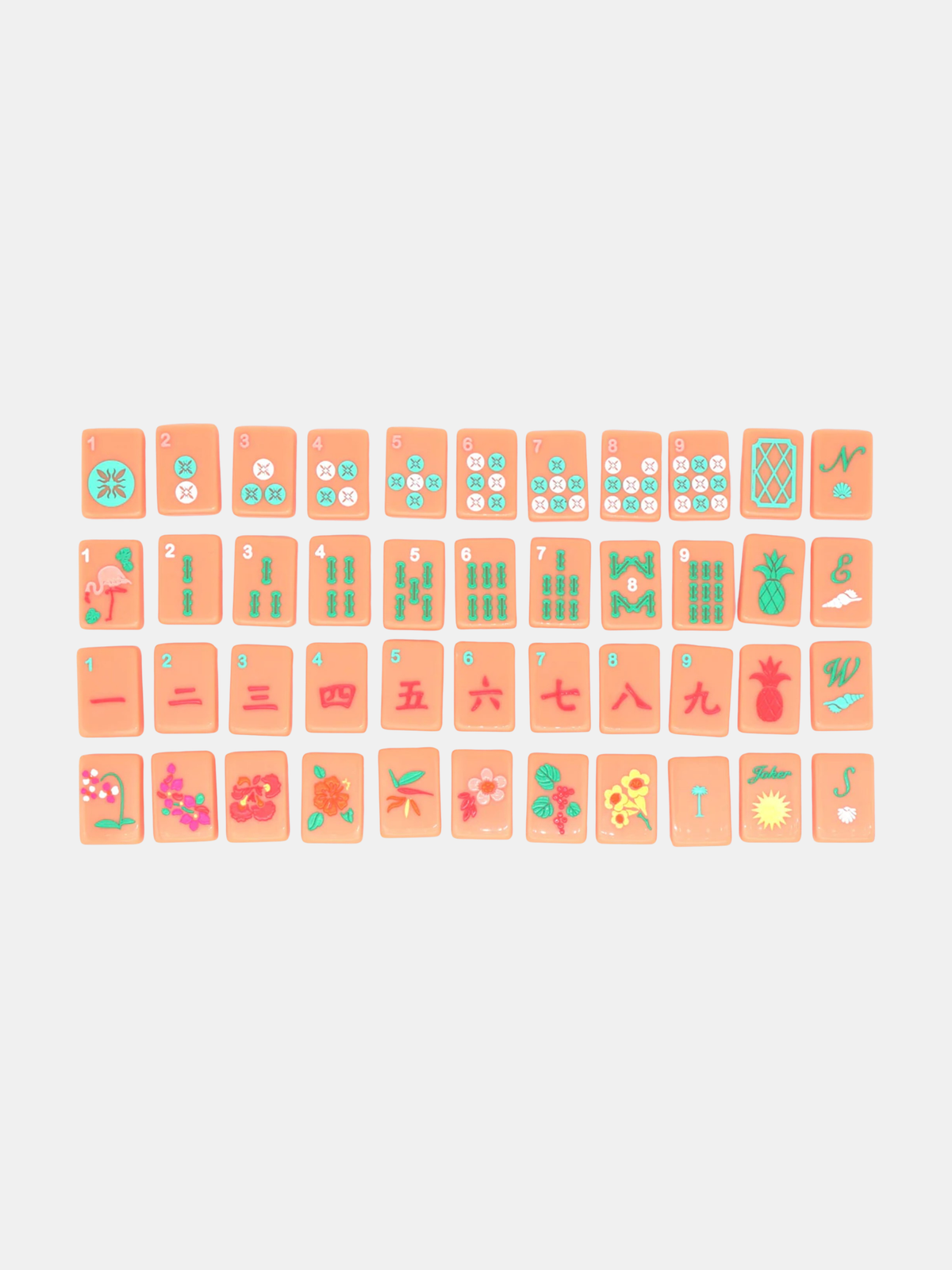 Island Mahjong Tiles - Periwinkle