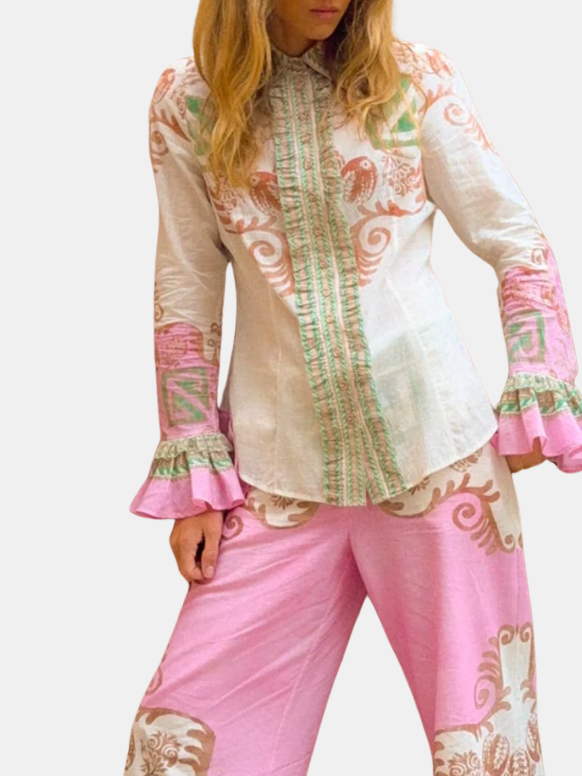 Ochna Frill Blouse - Periwinkle