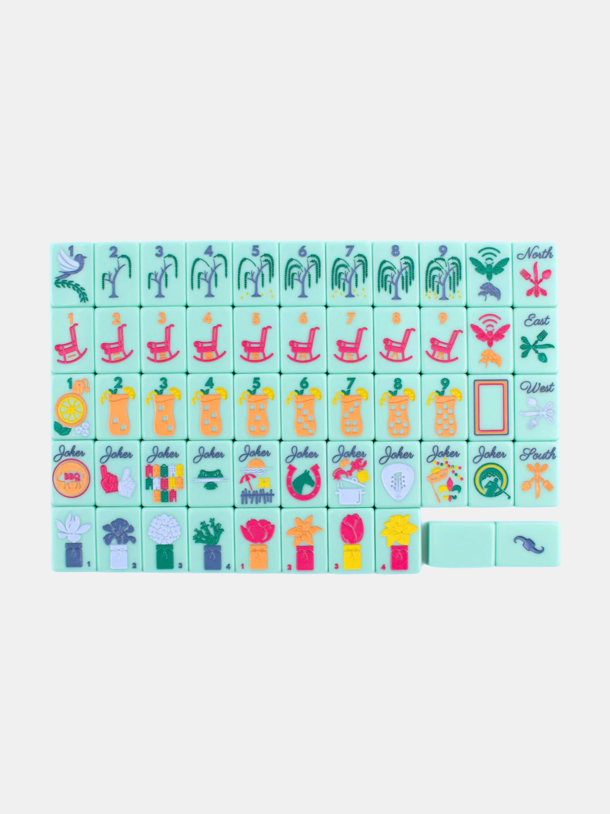 The Southeast Series Mahjong Tiles - Periwinkle