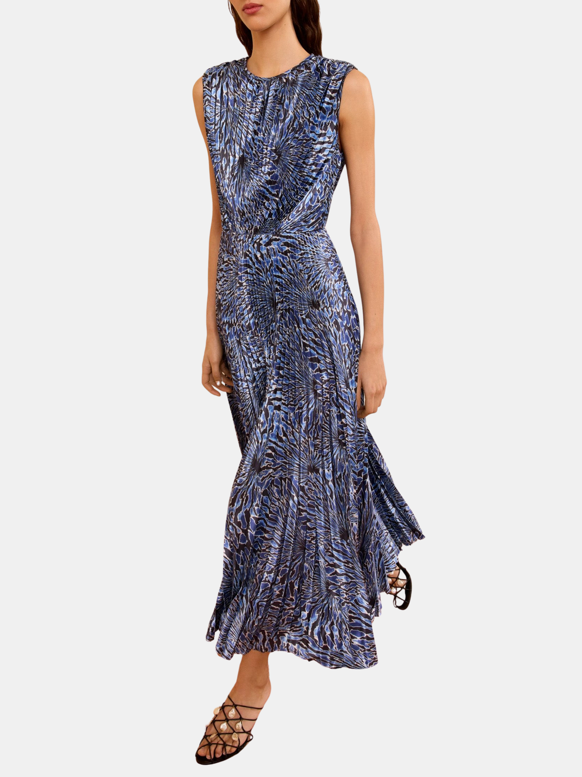 Malin Ss Satin Dress - Periwinkle
