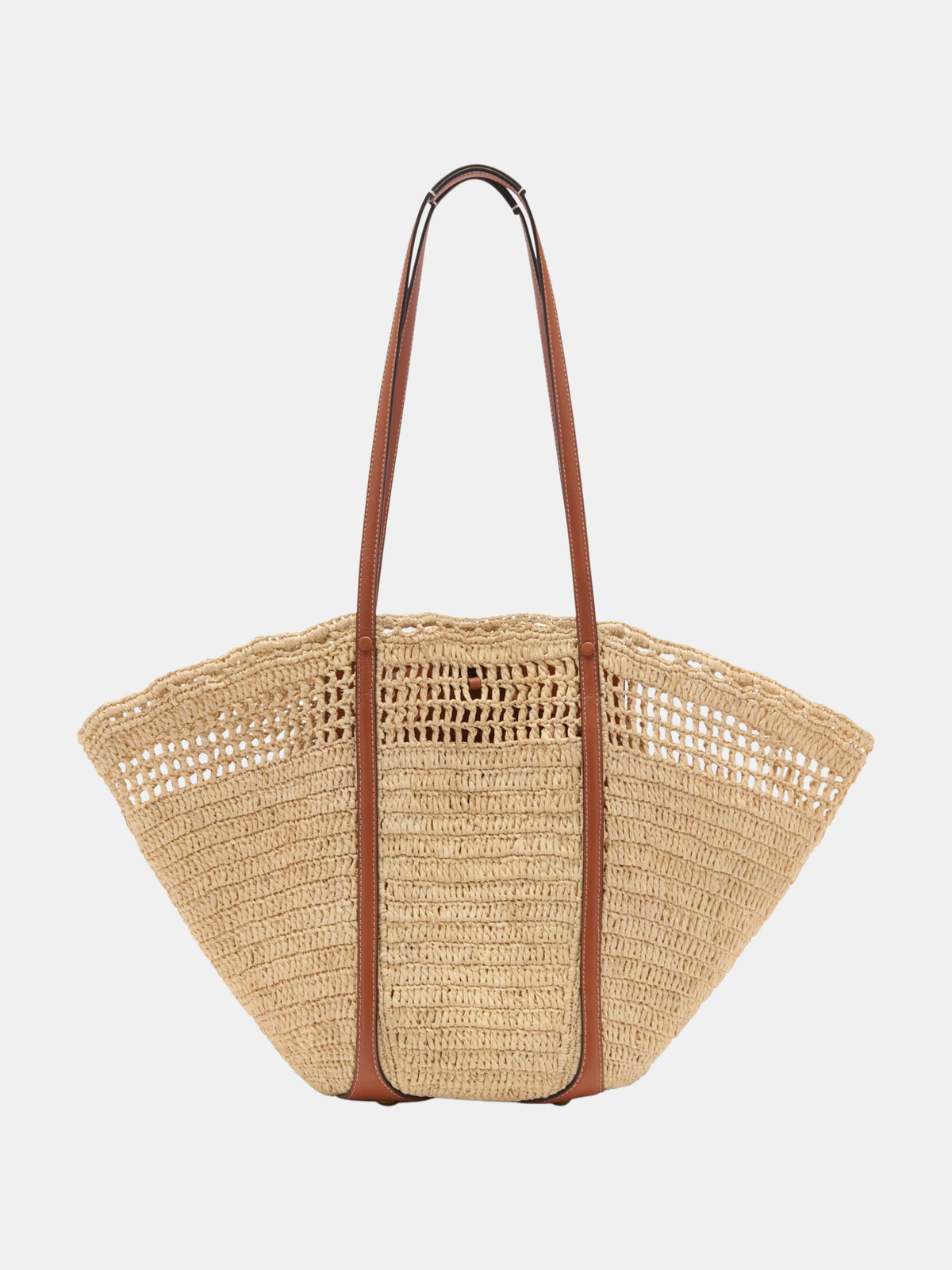 Marina Raffia Tote - Periwinkle
