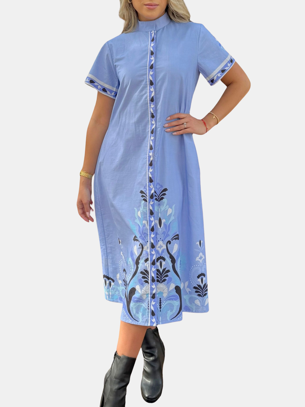 Sydney Shirtdress - Periwinkle