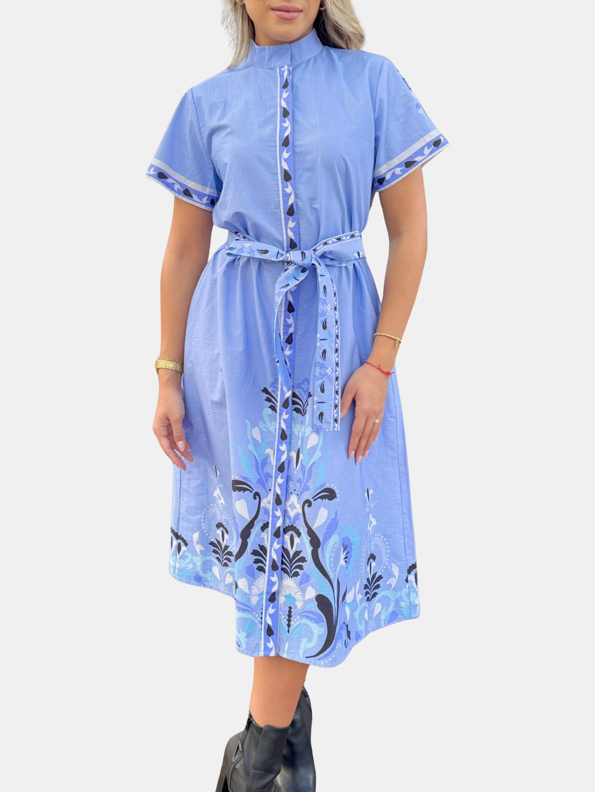 Sydney Shirtdress - Periwinkle